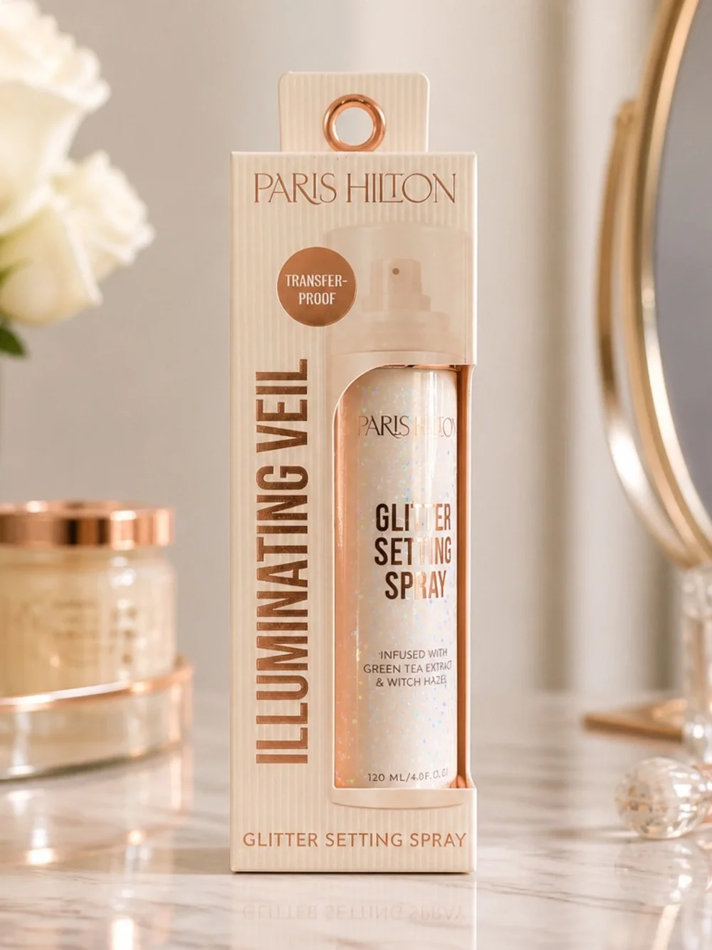 Paris Hilton Illuminating Veil Glitter Setting Spray 4.06 oz New